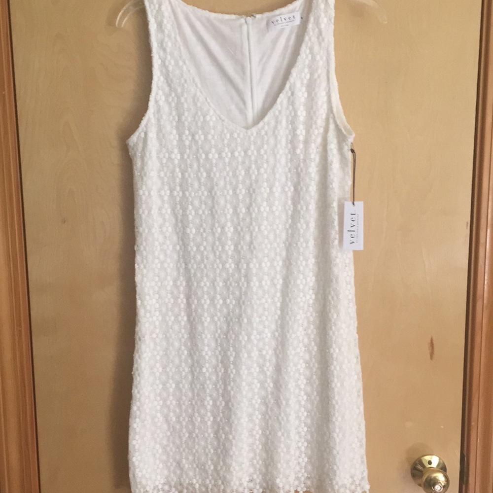 White lace dress.